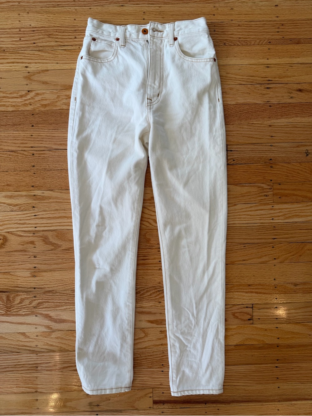 SLVRLAKE Women’s White Slim Straight High Waist Jeans